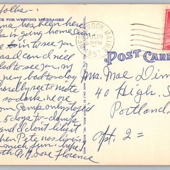 Vintage Maine Postcard Lot of 5 -A Great Collection #1022 - Picture 4 of 10